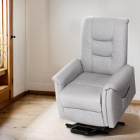 Thumbnail for Artiss Recliner Chair Lift Assist Chair Grey Leather