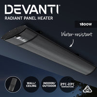 Thumbnail for Devanti Electric Radiant Strip Heater Outdoor 1800W