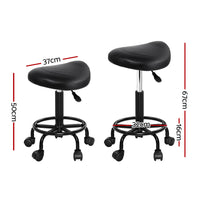 Thumbnail for Artiss Salon Stool Saddle Swivel Chair