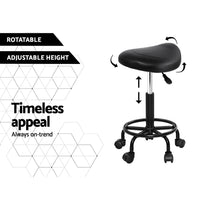 Thumbnail for Artiss Salon Stool Saddle Swivel Chair