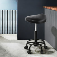 Thumbnail for Artiss Salon Stool Saddle Swivel Chair