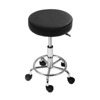 Thumbnail for Artiss Salon Stool Round Swivel Chair Black