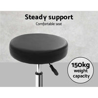 Thumbnail for Artiss Salon Stool Round Swivel Chair Black