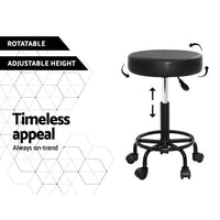 Thumbnail for Artiss Salon Stool Round Swivel Chair