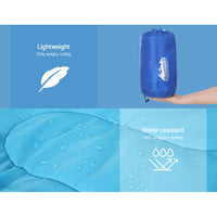 Thumbnail for Weisshorn Sleeping Bag Kids Single 172cm Thermal Camping Hiking Blue