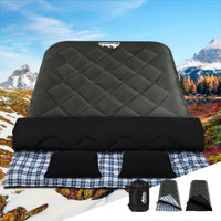 Thumbnail for Weisshorn Sleeping Bag Double Pillow Thermal Camping Hiking Tent Grey -10°C