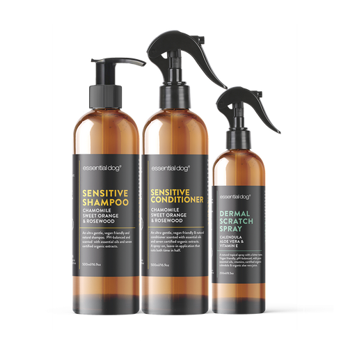 Natural Dog Shampoo, Conditioner and Itch Relief for Sensitive Itchy Skin