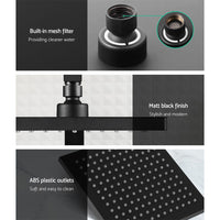 Thumbnail for Cefito 8'' Rain Shower Head Set Handheld Square High Pressure Black