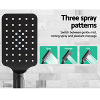 Thumbnail for Cefito 8'' Rain Shower Head Set Handheld Square High Pressure Black