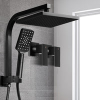 Thumbnail for Cefito 8'' Rain Shower Head Set Handheld Round High Pressure Twins Tap Black