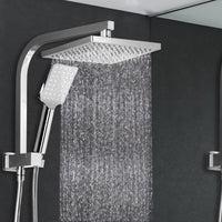 Thumbnail for Cefito 8'' Rain Shower Head Set Handheld Square High Pressure Chrome