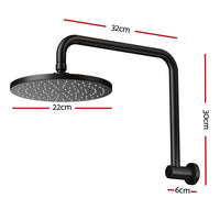 Thumbnail for 9'' Rain Shower Head Overhead High-pressure Swivel Black