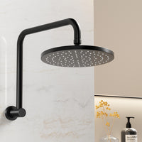 Thumbnail for 9'' Rain Shower Head Overhead High-pressure Swivel Black