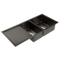 Thumbnail for Cefito Kitchen Sink 100X45CM Stainless Steel Basin Double Bowl Laundry Black