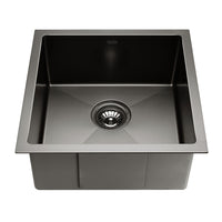 Thumbnail for Cefito Kitchen Sink 44X44CM Stainless Steel Basin Single Bowl Laundry Black