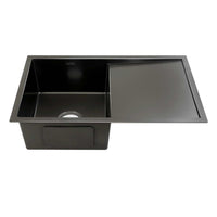 Thumbnail for Cefito Kitchen Sink 75X45CM Stainless Steel Basin Single Bowl Laundry Black