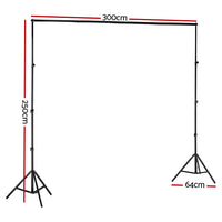 Thumbnail for 2.5X3M Photography Backdrop Stand Kit Studio Screen Photo Background Support Set