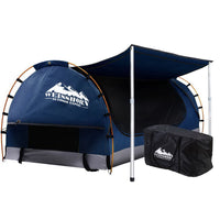 Thumbnail for Weisshorn Double Swag Camping Swags Canvas Free Standing Dome Tent Dark Blue 4CM