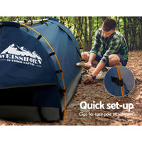 Thumbnail for Weisshorn Double Swag Camping Swags Canvas Free Standing Dome Tent Dark Blue 4CM