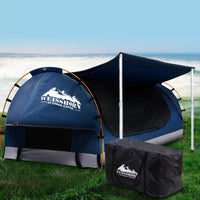 Thumbnail for Weisshorn Double Swag Camping Swags Canvas Free Standing Dome Tent Dark Blue 4CM