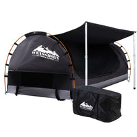 Thumbnail for Weisshorn Double Swag Camping Swags Canvas Free Standing Dome Tent Dark Grey 4CM