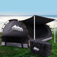 Thumbnail for Weisshorn Double Swag Camping Swags Canvas Free Standing Dome Tent Dark Grey 4CM