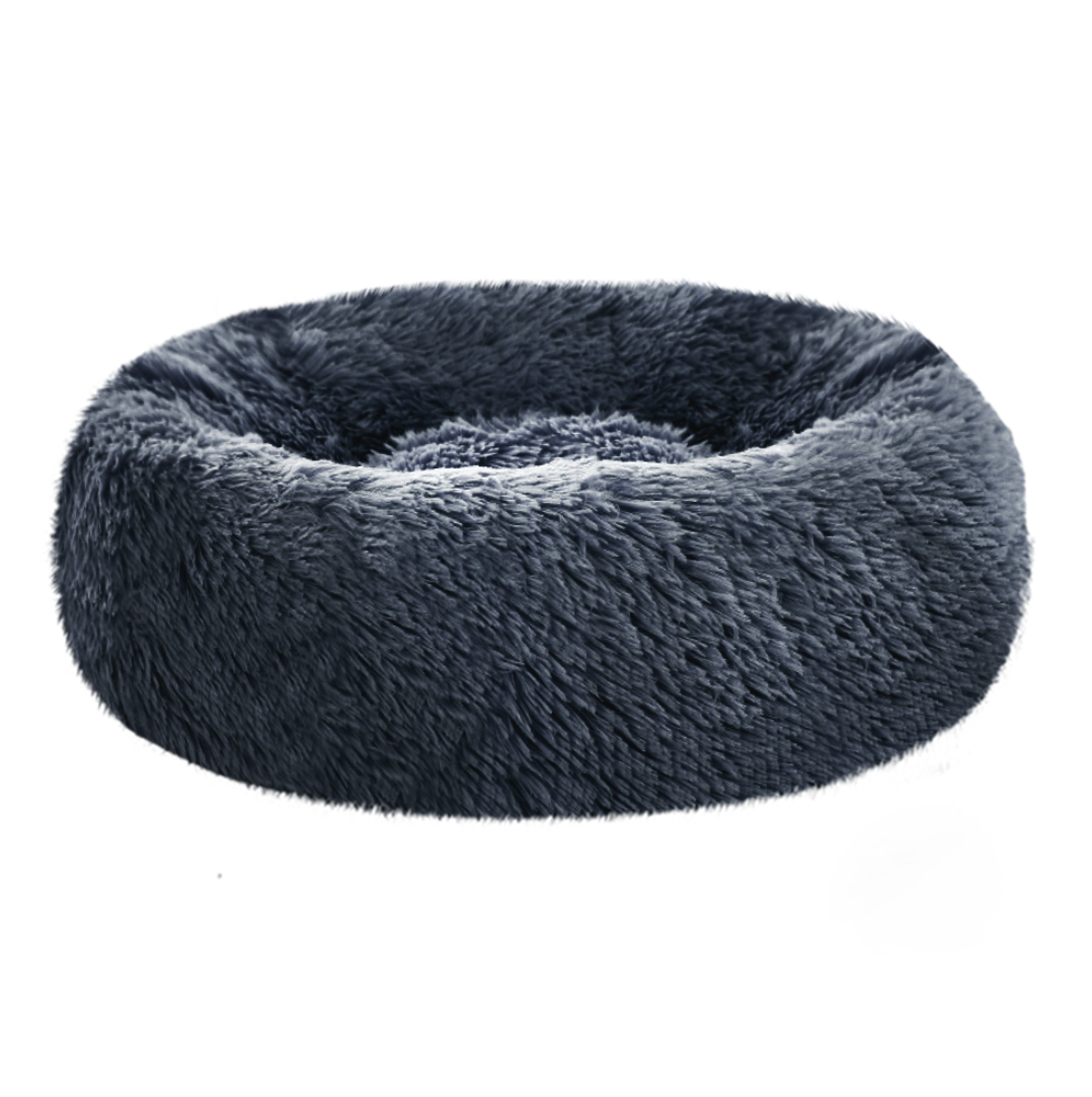 Soothing Calming Donut Pet Bed in Dark Grey-3