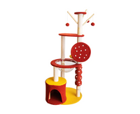 Thumbnail for 130cm Tanghulu Plush Cat Condo Cat Tree Red Yellow-0