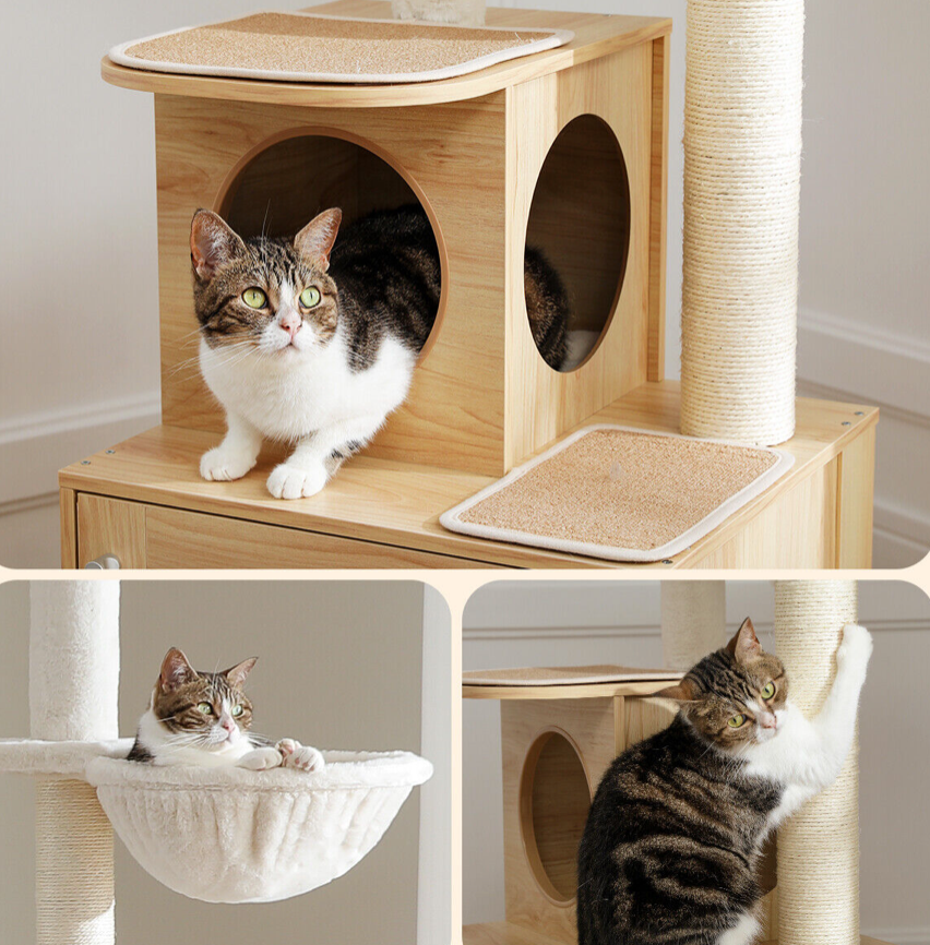 The High Ceiling Crawler - Cat Tree in Beige-4