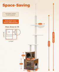 Thumbnail for The High Ceiling Crawler - Cat Tree in Brown-1