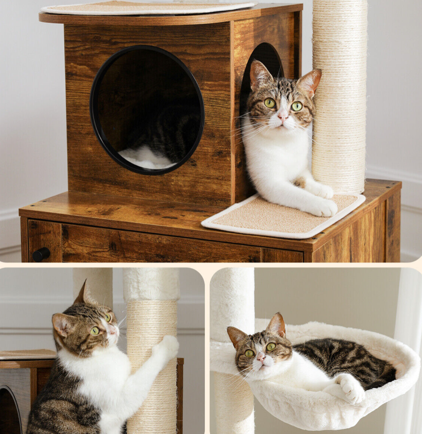 The High Ceiling Crawler - Cat Tree in Brown-3