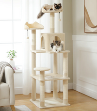 Thumbnail for Soft Plush 160cm Cat Scratch Post in Cream-1