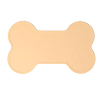 Thumbnail for Non Slip Raised Lip Bone Pet Feeding Mat - Dusty Blue-3