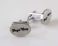 Thumbnail for Silver Page Boy Oval Cufflinks-0