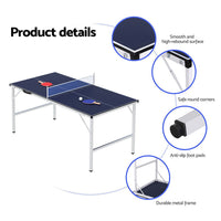 Thumbnail for Everfit Table Tennis Ping Pong Table Portable Foldable Family Game Home Indoor