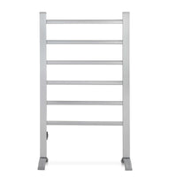 Thumbnail for Devanti Electric Heated Towel Rail Rack 6 Bars Freestanding Clothes Dry Warmer