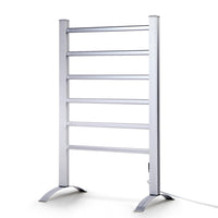 Thumbnail for Devanti Electric Heated Towel Rail Rack 6 Bars with Timer Clothes Dry Warmer