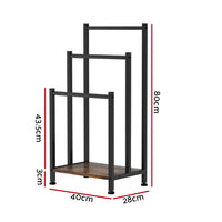 Thumbnail for 3 Tier Towel Rack Rail Freestanding Holder Bathroom Organizer Laundry Drying Bar