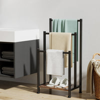 Thumbnail for 3 Tier Towel Rack Rail Freestanding Holder Bathroom Organizer Laundry Drying Bar