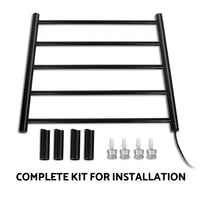 Thumbnail for Devanti Electric Heated Towel Rail Rack 5 Bars Wall Mounted Clothes Dry Warmer