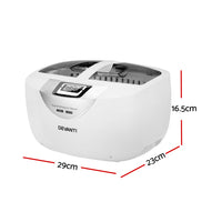 Thumbnail for Devanti 2500ml Ultrasonic Cleaner Heater Jewellery Glasses Cleaning Machine 70W