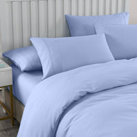 Thumbnail for Royal Comfort 2000TC 6 Piece Bamboo Sheet & Quilt Cover Set Cooling Breathable - King - Light Blue