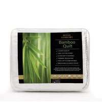 Thumbnail for Royal Comfort Bamboo Blend Quilt 250GSM Luxury  Duvet 100% Cotton Cover - Queen - White