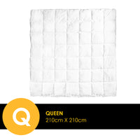 Thumbnail for Royal Comfort Bamboo Blend Quilt 250GSM Luxury  Duvet 100% Cotton Cover - Queen - White