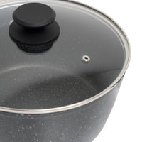 Thumbnail for Stone Chef Forged Saucepan With Lid Cookware Kitchen Black 20cm