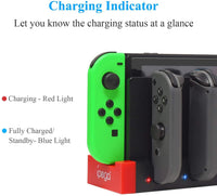 Thumbnail for 4 in1 Charger Station Stand for Nintendo Switch Joy-con with LED Indication