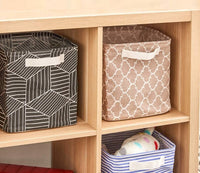 Thumbnail for Pack of 6 Foldable Fabric Basket Bin Storage Cube for Nursery, Office and Home Decor (Multi)