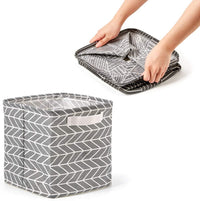 Thumbnail for Pack of 6 Foldable Fabric Basket Bin Storage Cube for Nursery, Office and Home Decor (Multi)