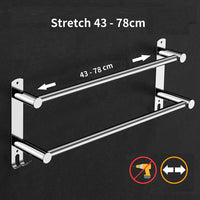 Thumbnail for Stretchable 45-75 cm Towel Bar for Bathroom and Kitchen (Two Bars)