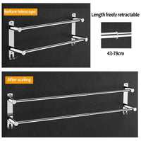 Thumbnail for Stretchable 45-75 cm Towel Bar for Bathroom and Kitchen (Two Bars)